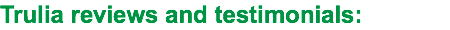 Trulia reviews and testimonials: